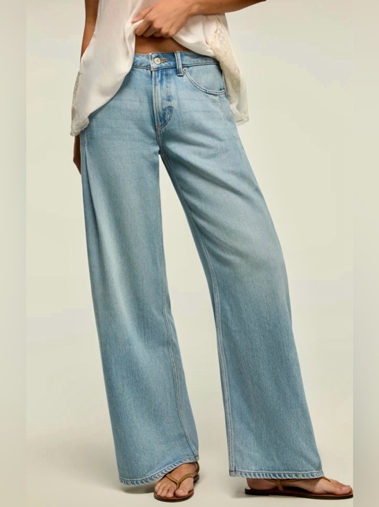 Lucky Brand Denim - Lucky Brand Pleated Liquid Denim Luxe Palazzo Jeans Women’s 10/30